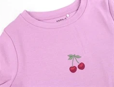 Name It pastel lavender kirsebær rib top